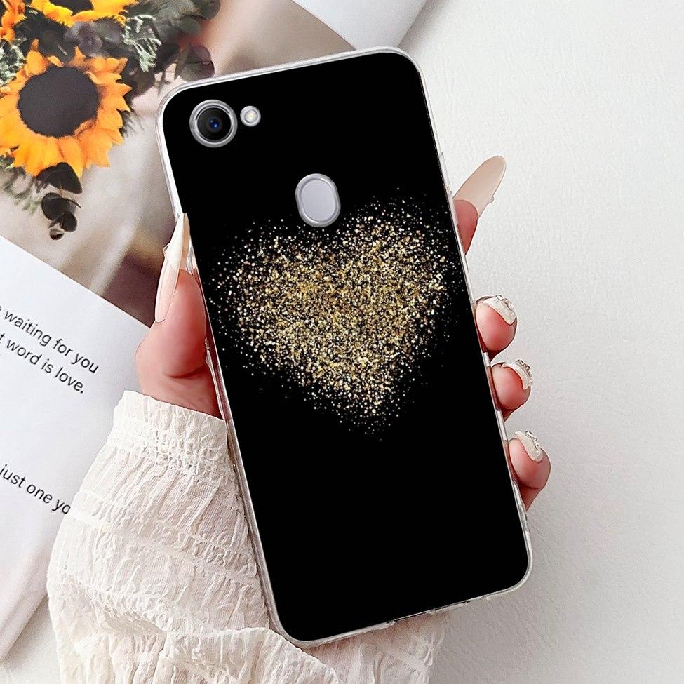 Clear For Oppo F7 Case Kawaii Cute Cat Fashion Flower Funny Luxury Painted Soft Back Cover For OppoF7 Phone Case CPH1821 CPH1819