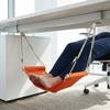 Ergonomic Adjustable Foot Hammock Portable Tool-free Desk Foot Rest Foldable Breathable Office Foot Support Airplane Travel