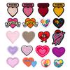 Heart-Shaped Computer Embroidery Embroidery Cloth Sticker Letter Love Love Peach Heart Decorative Sticker Seam-Free Diy Clothes Patch