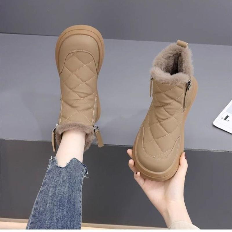 

Женские зимние бархатные утепленные новые ботинки на толстой подошве с мягкой подошвой, нескользящие, водонепроницаемые, теплые, легкие хлопковые ботинки 41