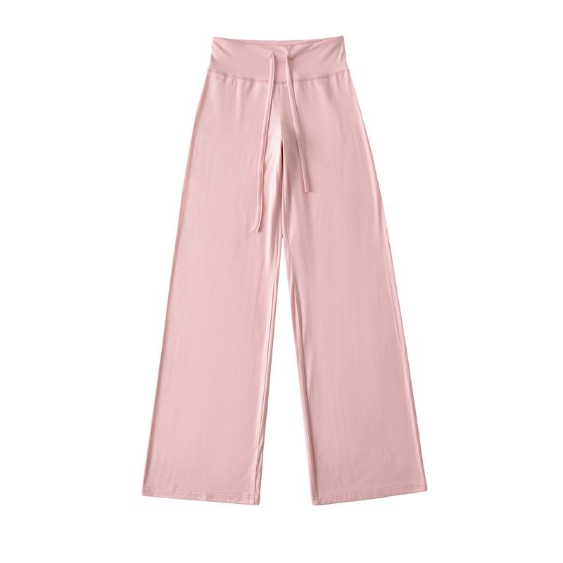 

High-Waisted Wide-Leg Stretchy Yoga Pants for Tall Women - Summer Casual and Comfortable Sportswear Large