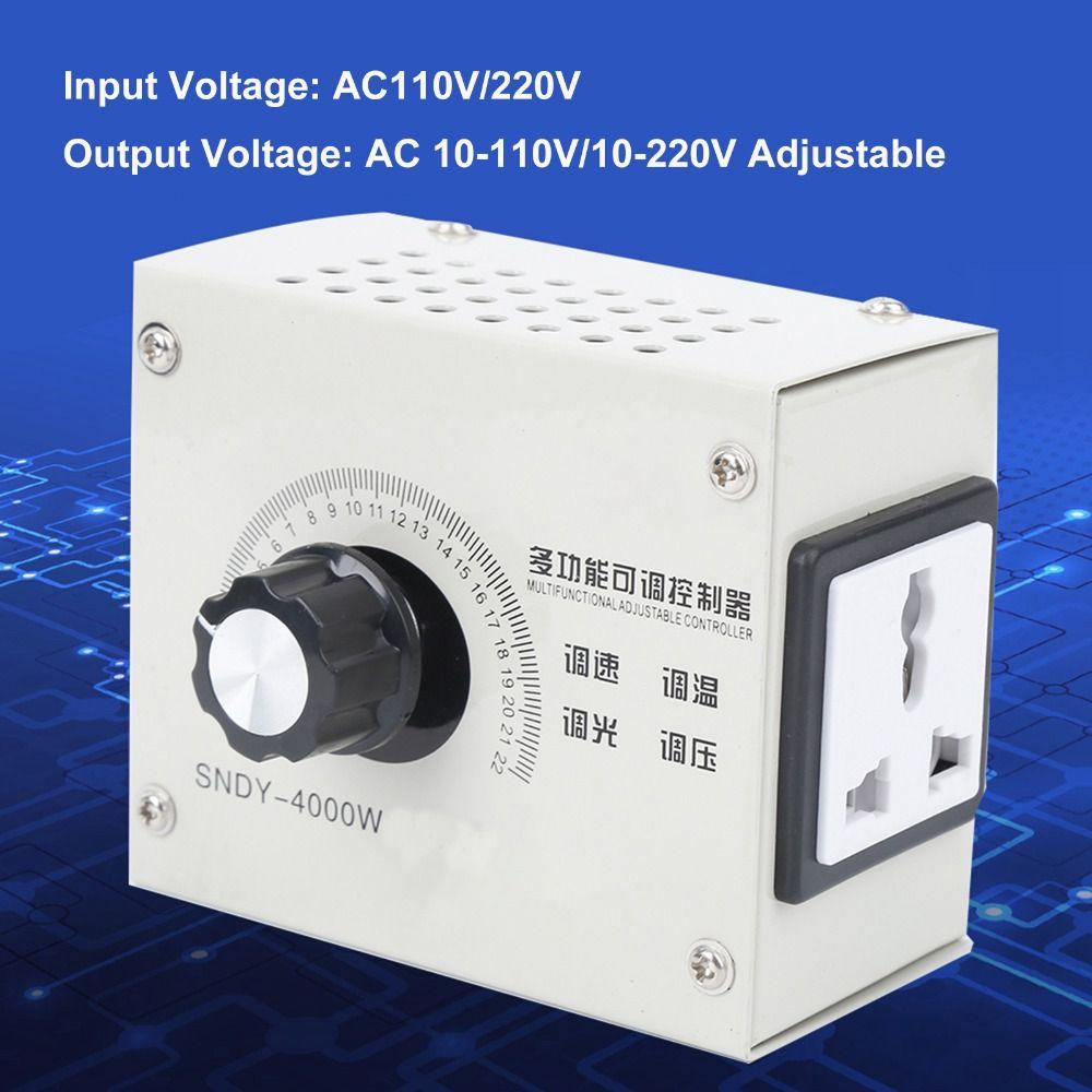 AC110V/220V Voltage Controller Adjustable Dimmer SCR Voltage Regulator  Temperature Control