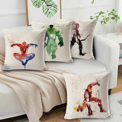 Nueva Funda de Cojín Serie Dibujos Animados Spider-Man Coche Sofá Cuadrado Dibujos Animados Animación Regalo Cojín
