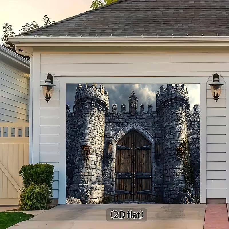 Renaissance Faire Castle Backdrop - Medieval Fortress Door Photo Prop