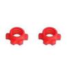 3PCS Steel Dumbbell Handle Set Threaded Ends Black and Red Dumbbell Weight Bar Set  Home Gym