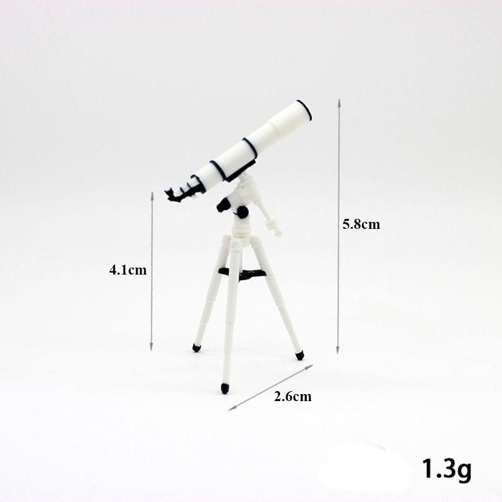 

1:12 Astronomical Telescope Model White Desktop Ornament Doll Home Decor Dollhouse Miniature Toys 1:25