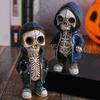 Unique Resin Skeleton Figurine In Versatile Colors For Halloween And Christmas Decor
