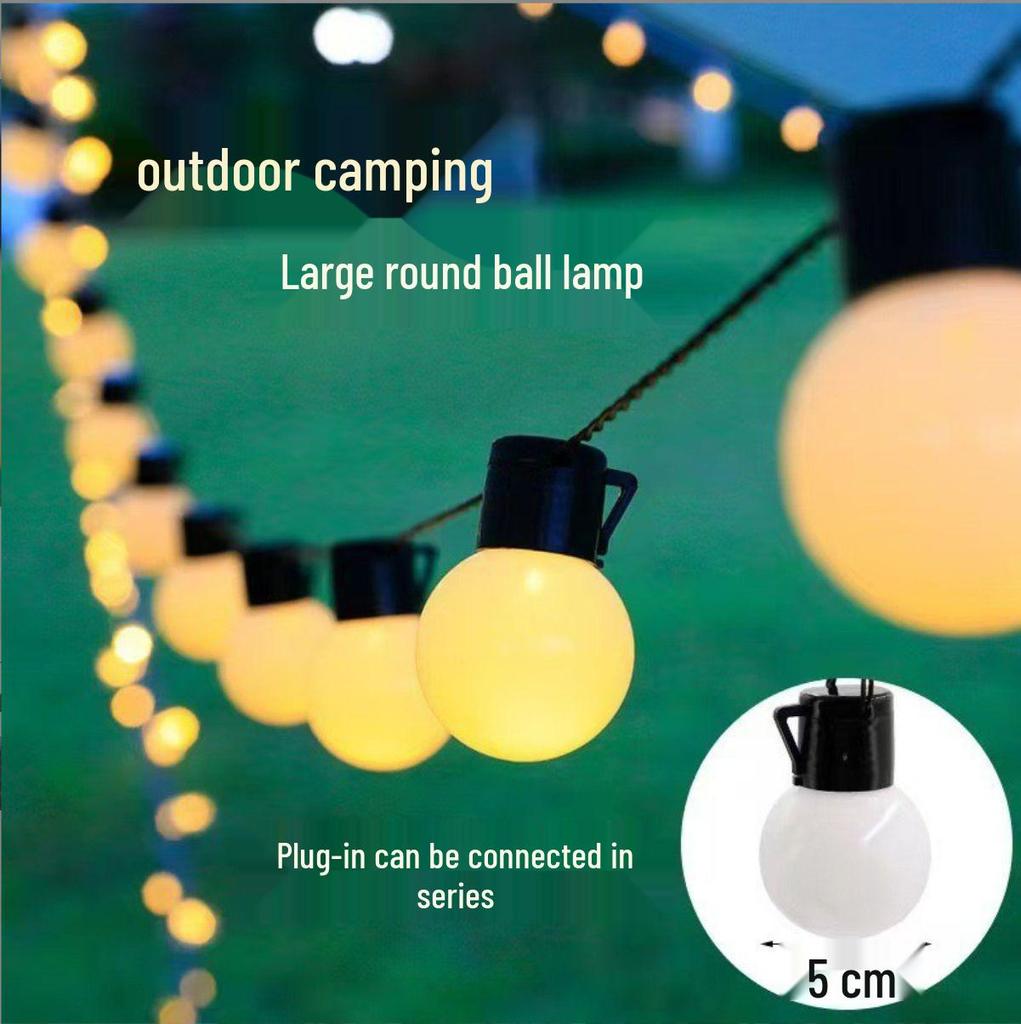 Colorful LED Bulb String Lights for Camping, Weddings, and Outdoor Decor