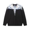 Felpa da uomo oversize con cappuccio con stampa Ala Fantasma Design Serpente Fulmine Abbigliamento Casual