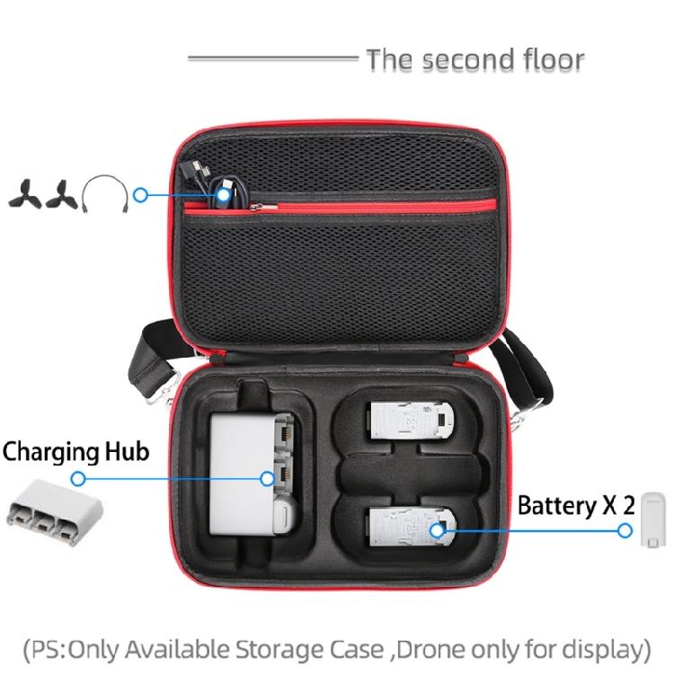 Multiple Accessory Storage Bag for Drones Fly More Combo, Portable and Protective PU Material
