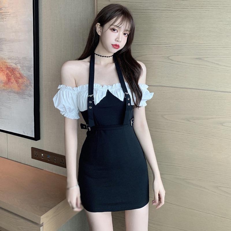 

Женское платье Летнее тонкое облегающее платье с короткими рукавами L