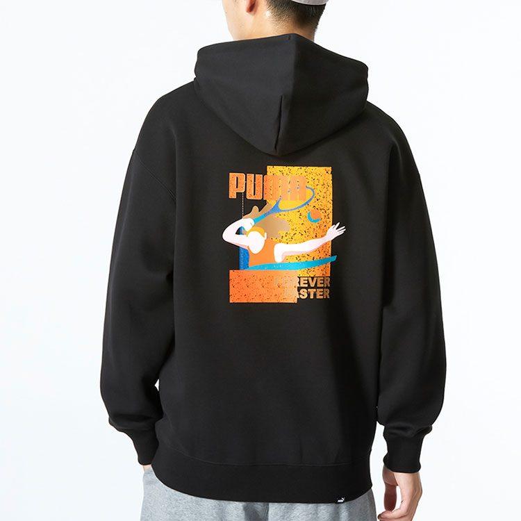 PUMA Sweater Sweatshirts Men's Black Hooded Moderate Regular 673598-01