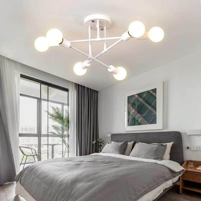 Nordic Iron Chandelier: Creative Small Ceiling Lamp for Living Room, Bedroom, or Restaurant