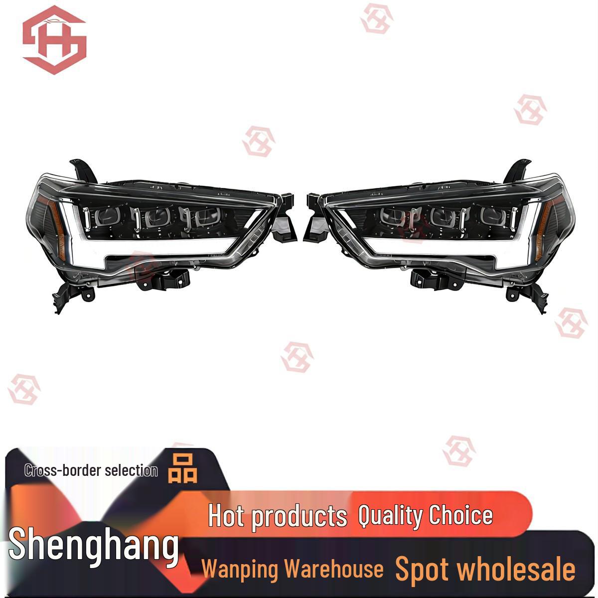 Three-Eye LED Headlight Assembly with Sequential Running Lights for 2014-2024 Toyota 4Runner