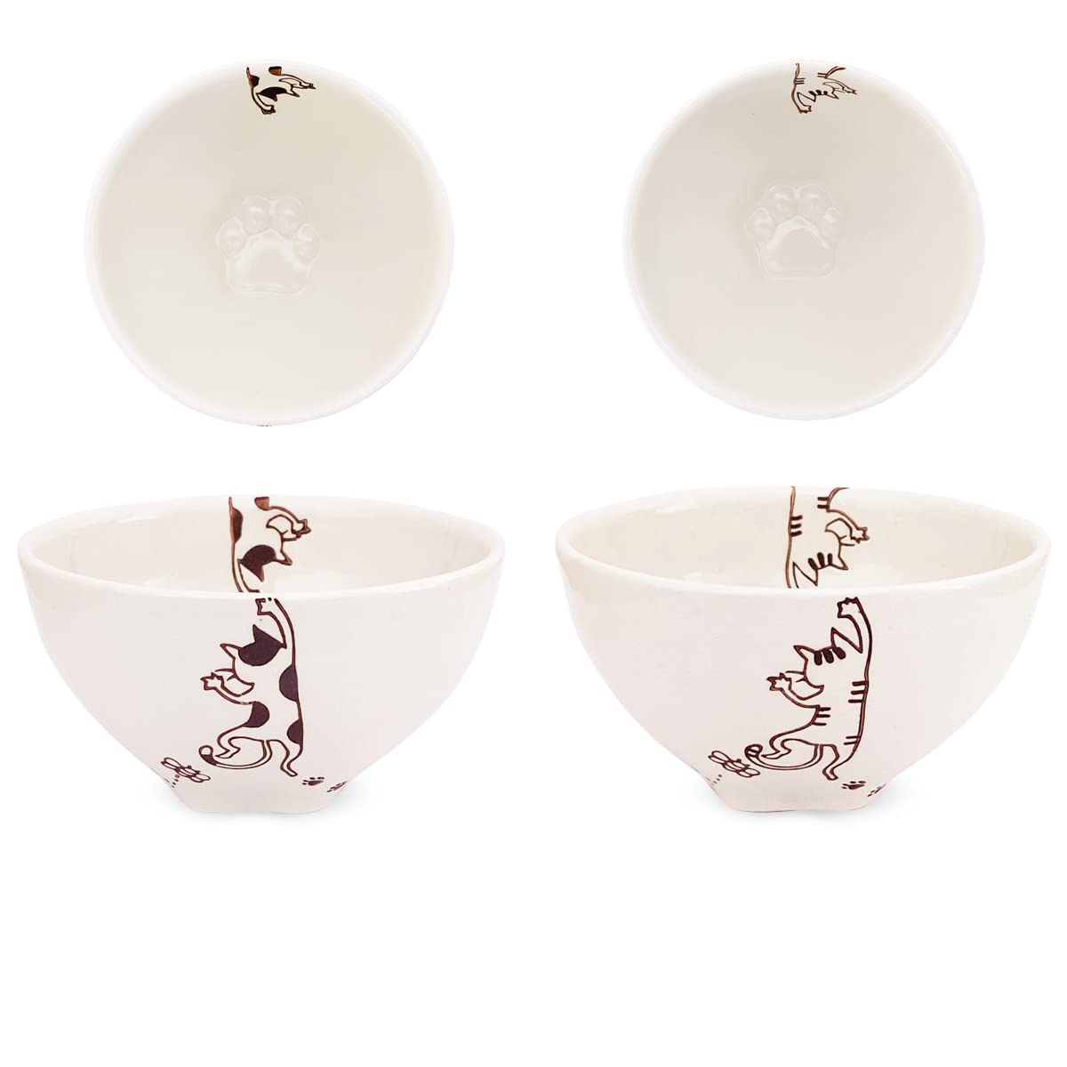 

Studio Paw Bowl Pair Cat Hasami Ware Made in Japan 180528 J-kitchens Sho~ (Mike Tiger) /