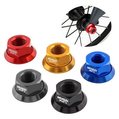 2 szt. M9/M10/M10*3/8 Nakrętka Piasty Rowerowej Ze Stopu Aluminium Wysokowytrzymała Śruba Tylnej Osi Antykorozyjna Anodowana Akcesoria Rowerowe