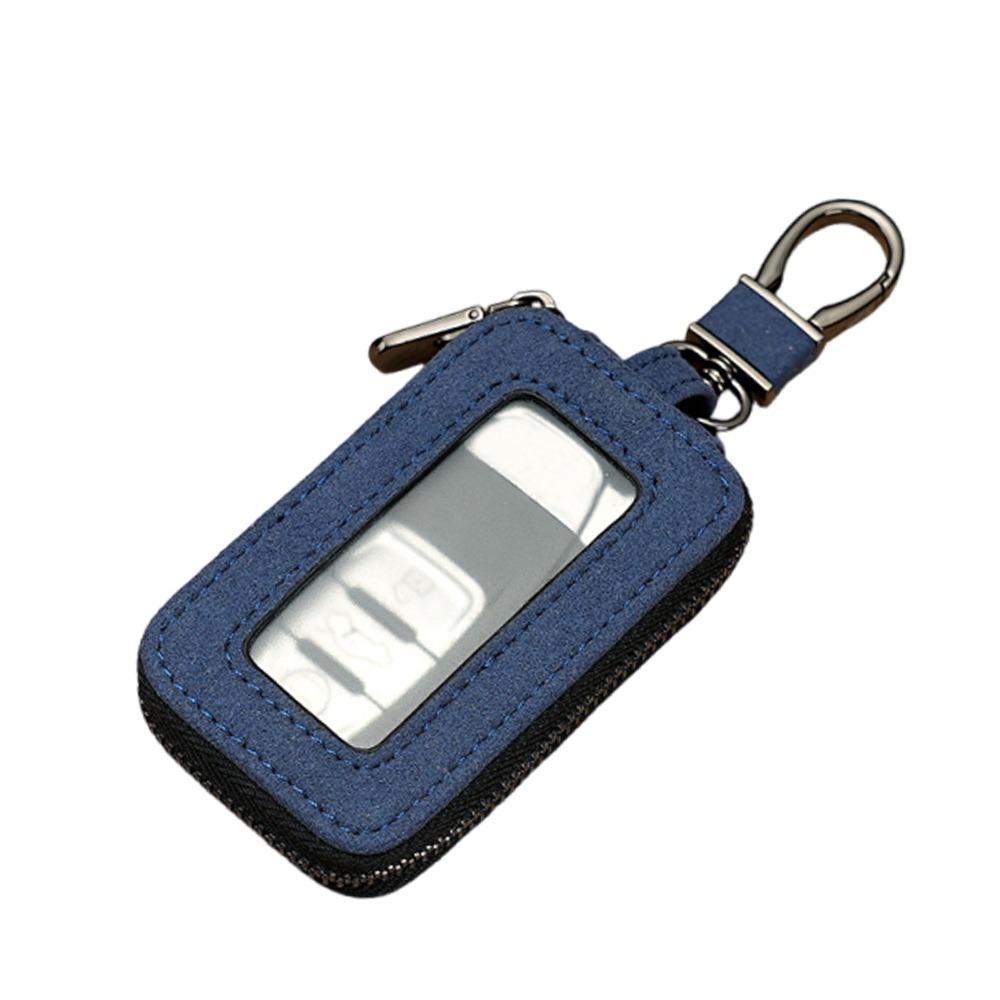 Universal Leather Car Key Bags Zipper Classic Key Pouch Hook Keychain Holder Men Women