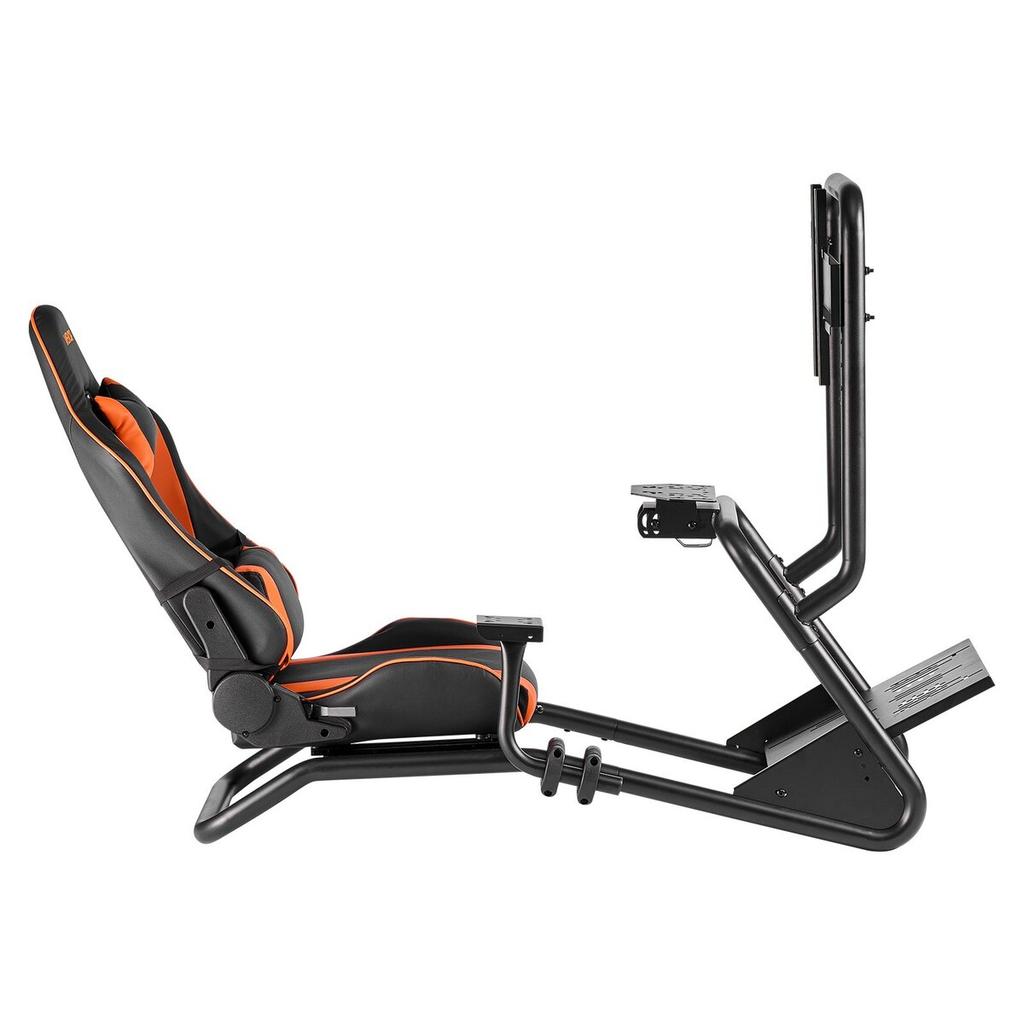 Racing Wheel Stand, Heavy-Duty Simulator Cockpit Steering Wheel Stand with Monitor Stand, Fit Logitech G25,G27,G29,G920,G923, Thrustmaster T300RS,TX