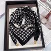 Lightweight Neck Scarf with Magnetic Buckle and Printed Triangular Design