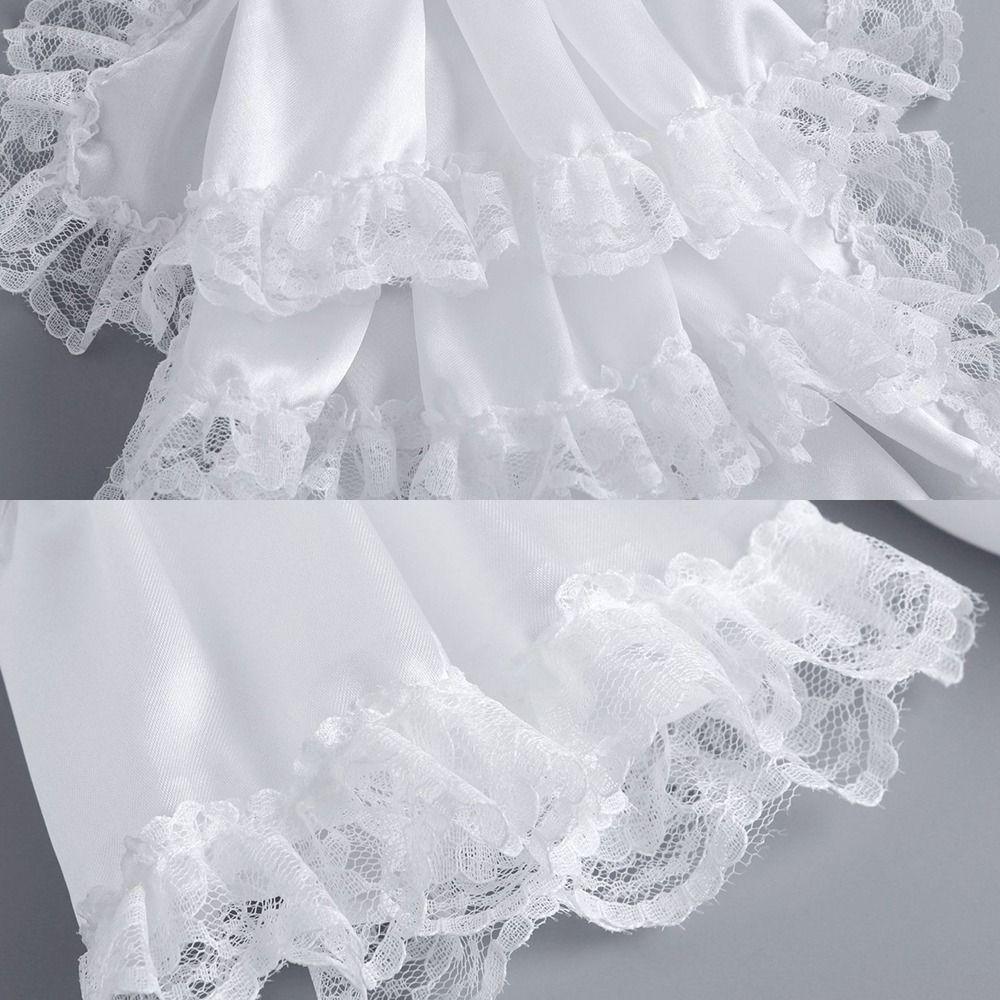 Ruffled Victorian Lace Jabot Detachable Collar Cuffs Set Accessory Set Fake Collar