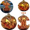Halloween Rising Sound Scary Pumpkin Head Yard Decoration for Outdoor Garden Party Spooky Decor with Motion and Voice Effects