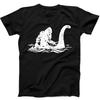 Bigfoot Riding Loch Ness Monster Funny Gift Tee Black T Shirt 275