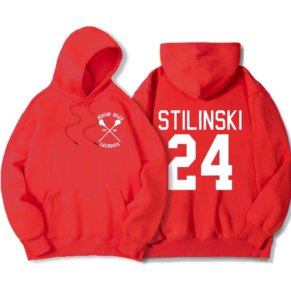 Herbst/Winter Stilinski 24 Print Hoodie Herren Hip Hop Street Hoodie Rundhals Personalisierte Lässige Mode Herren Warmes Oberteil