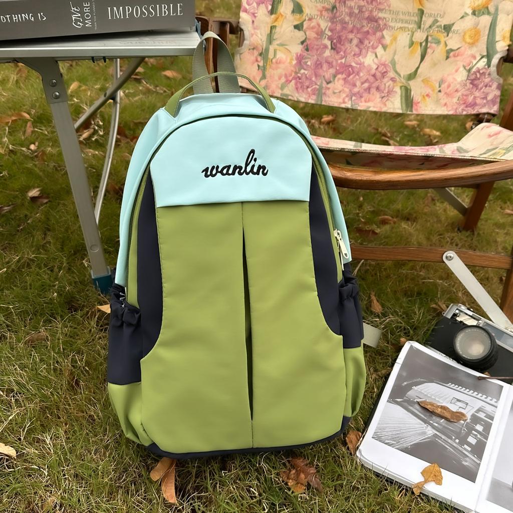 Schoolbag1011 Spring Travel New Small Backpack Men's and Women's Trend Brand Color Matching Multipurpose Breast Bag Outdoor Travel Mountaineering 