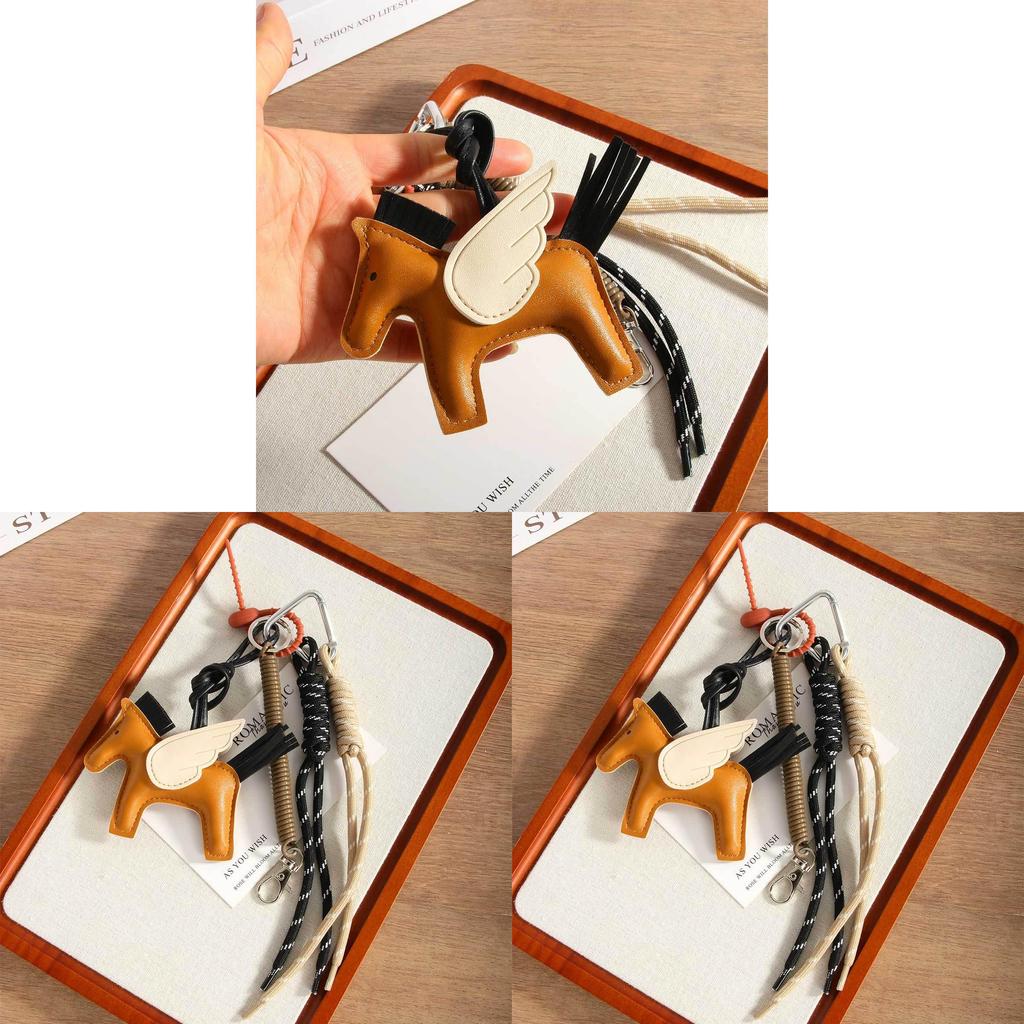 Miu Cartoon Pony Leder Schlüsselanhänger Tasche Anhänger Mit Quasten Für Reisen Und Geschenke