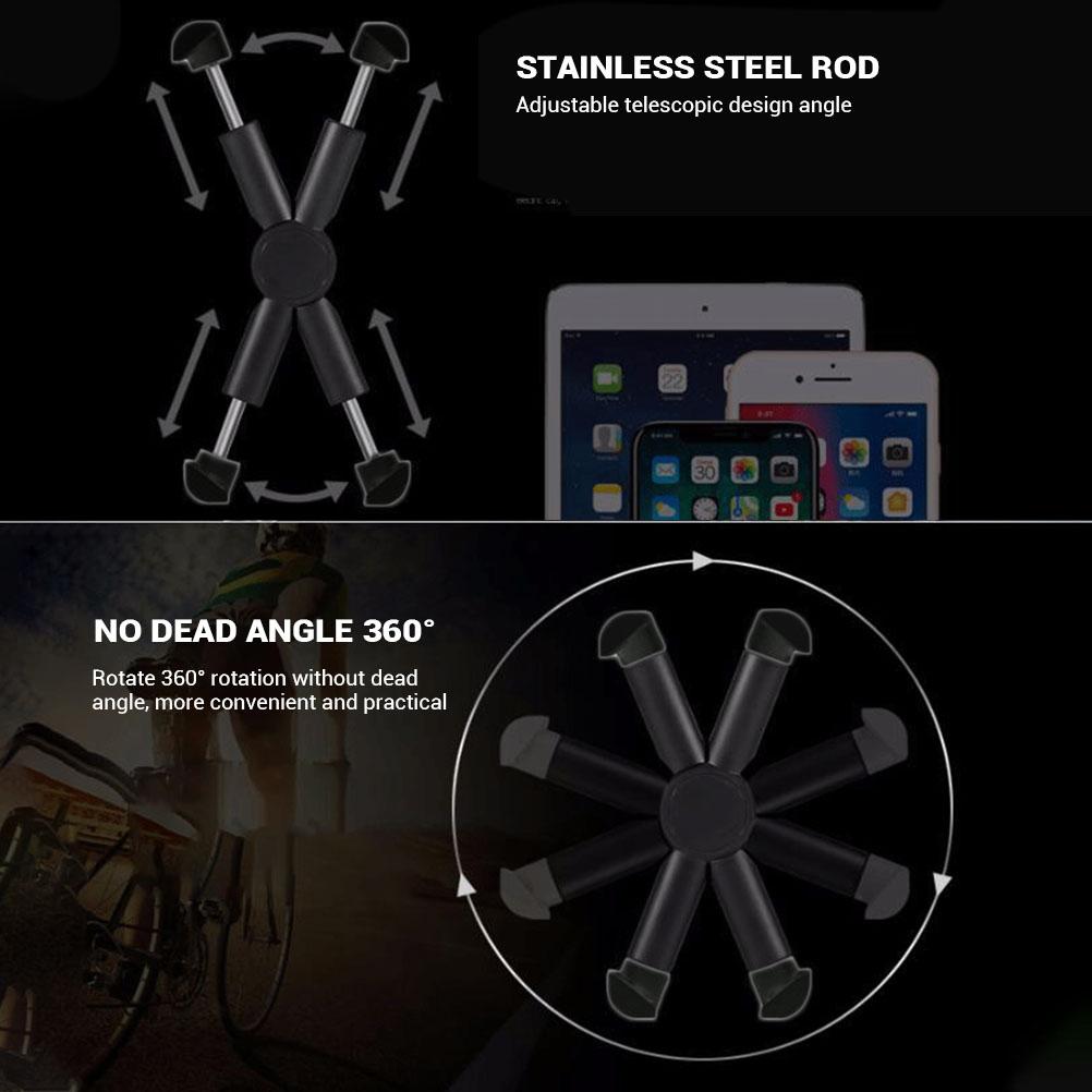 Anti Drop Mobile Phone Bracket 360 Degrees  Rotatable Phone Holder for Motorbike Bike