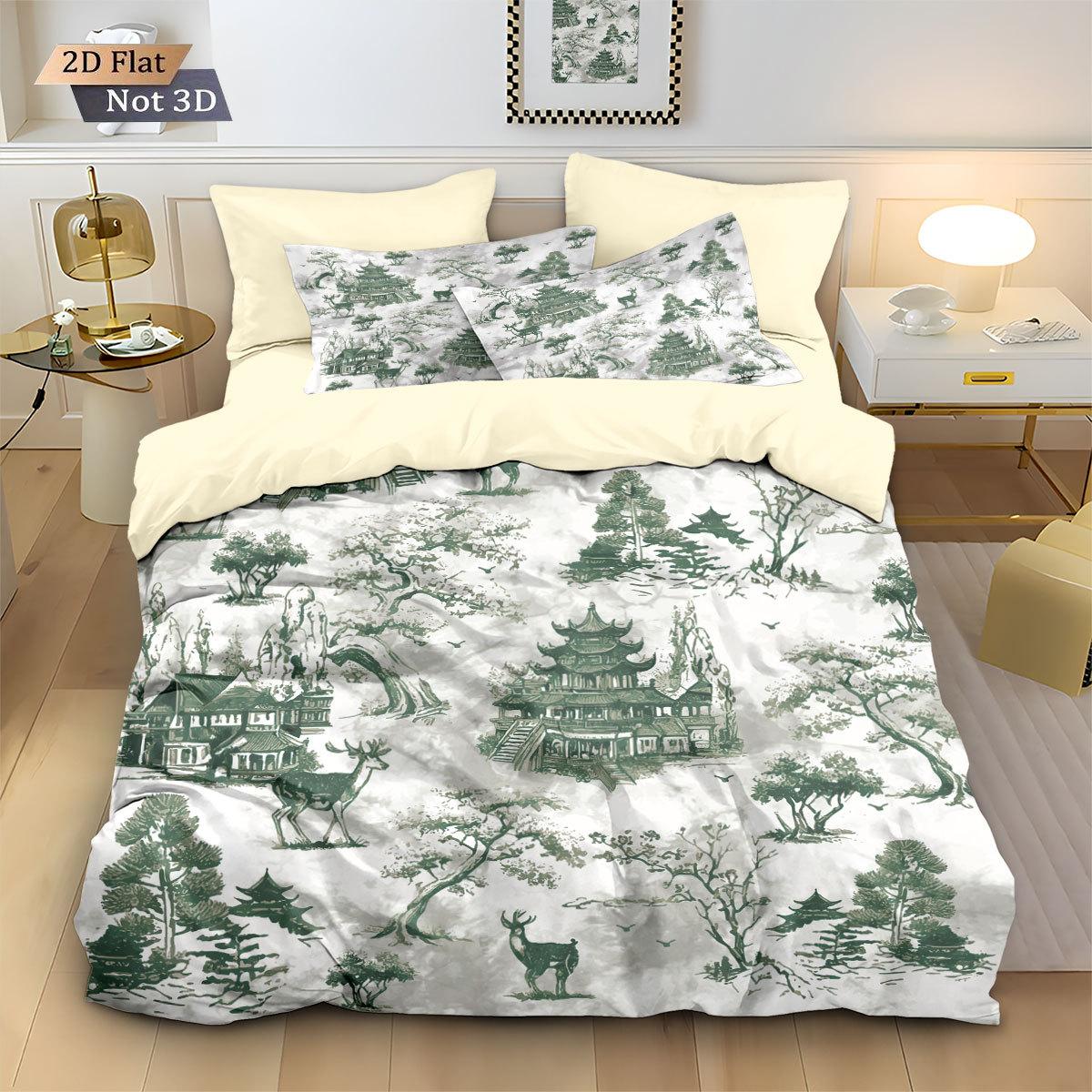 

Комплект пододеяльника Ink House Цифровая печать Набор из трех предметов Полиэстер Наволочка Пододеяльник 140x210cm