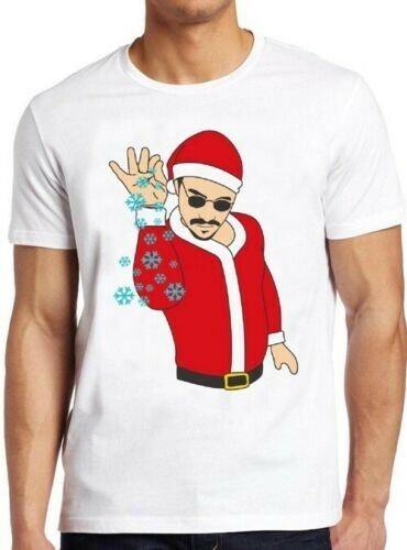 Salt Bae Santa Funny Butcher Steak Snow Flakes Vintage Cool Gift T Shirt M208 XL