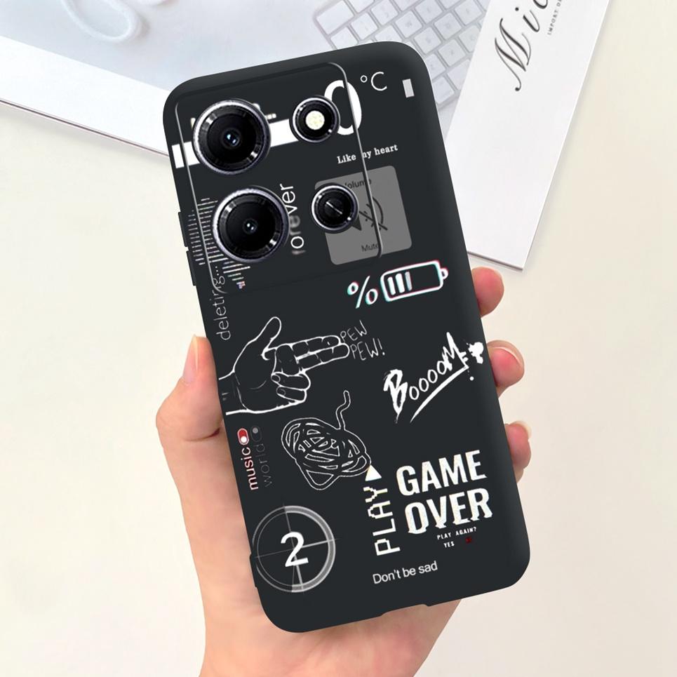 For Infinix Note 30i Note 30 Pro 30 vip Note30 4G 5G Phone Cover Moon Night Cartoon Cool Style Soft Silicone For Note30i Bumper