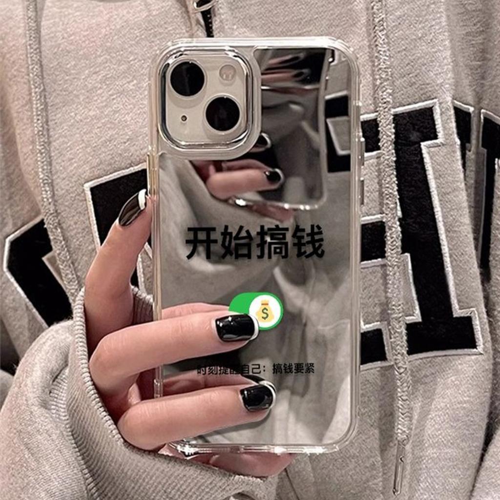 For Redmi 13R 2-in-1 Phone Case Mirror Stand Mirror Phone Case for Xiaomi CIVI14PRO Mirror Case