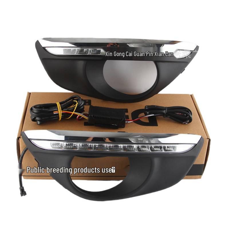 White Daytime Running Lights with Yellow Turn Signal for 2011-2012 Santa Fe