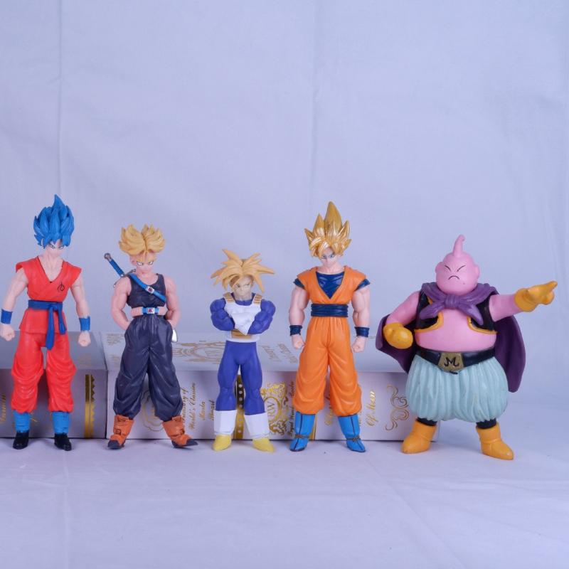 8Pcs/Set Anime Dragon Ball Z Son Goku Trunks Beerus Majin Buu Action Figure Vegeta Piccolo Son Gohan Super Saiyan Model Doll Toy