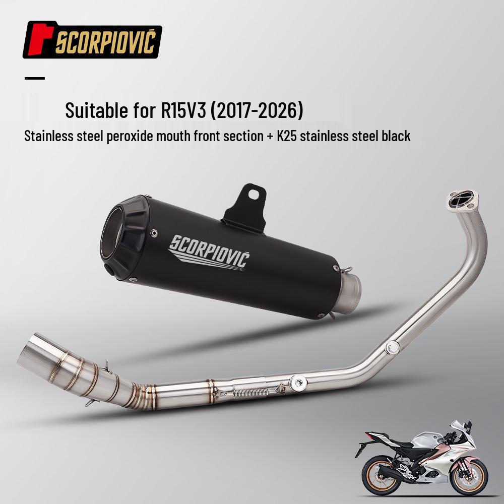Motorcycle R15 V3 Full System Exhaust with Dual Oxygen Sensors and Muffler