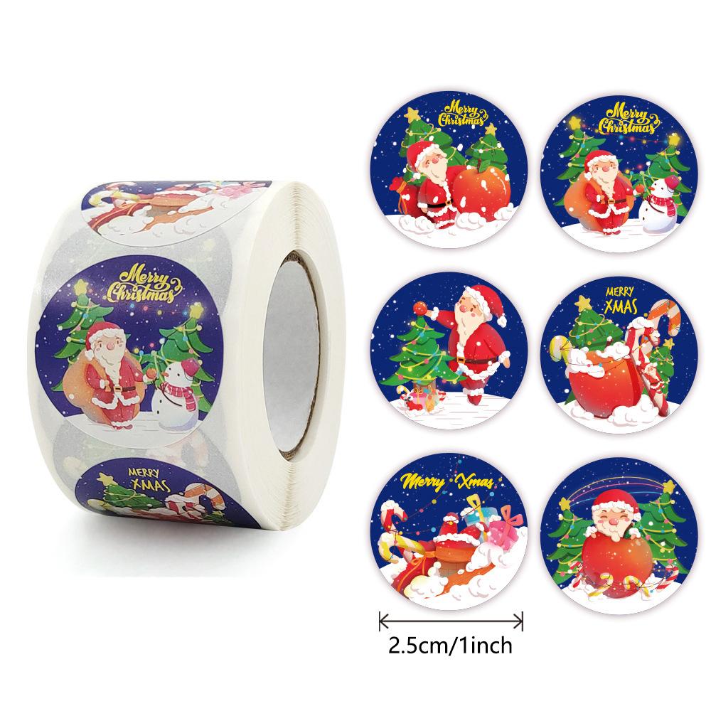 100-500Pcs High-Standard Merry Top-Grade Christmas Superior-Grade Stickers High-Standard Santa Superior-Grade Claus Premium-Quality Decorative