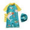 Baby Toddler One Piece Zip Sunsuits with Sun Hat Infant Beach Swimsuit