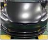Compatible with Tesla Model X RZ: Carbon Fiber Front Lip & Bumper Diffuser Spoiler Kit.