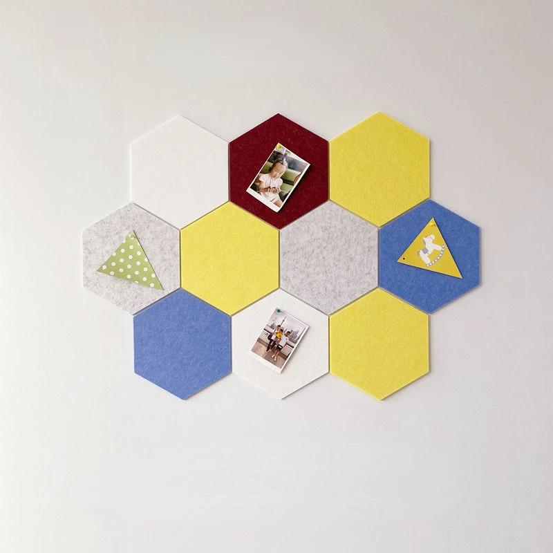 Creative Wallpaper Cloth 10pcs Set Wall Sticker Decorative Felt Cork Board Living Room Sofa Background Bedroom School Works Show