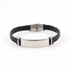 Stainless Steel & Braided Leather Men's Punk Bracelet