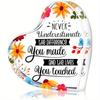 2D Flat Heart-Shaped Acrylic Appreciation Desk Decor Plaque, Inspirational Quote, Suitable for Wall Decoration, Porch, Room, Villa, Accents Home, Hall