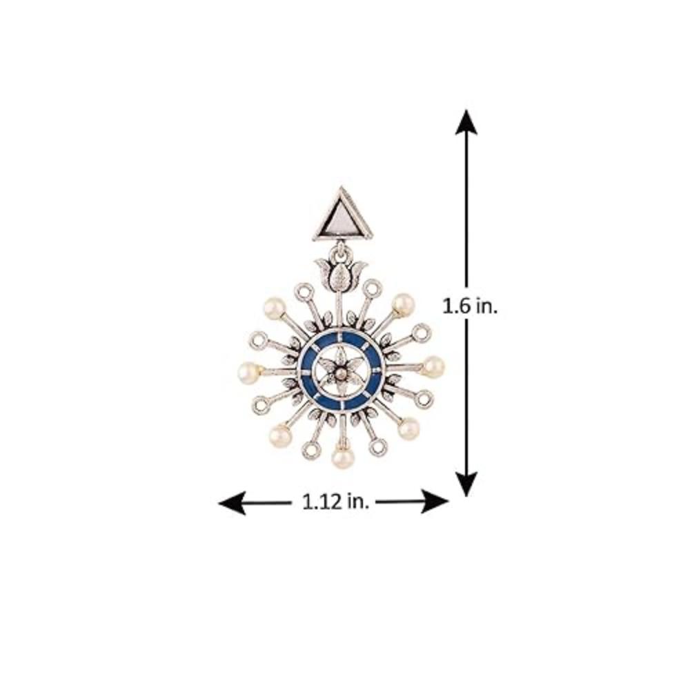 Indigo Affair Pin Wheel Earrings