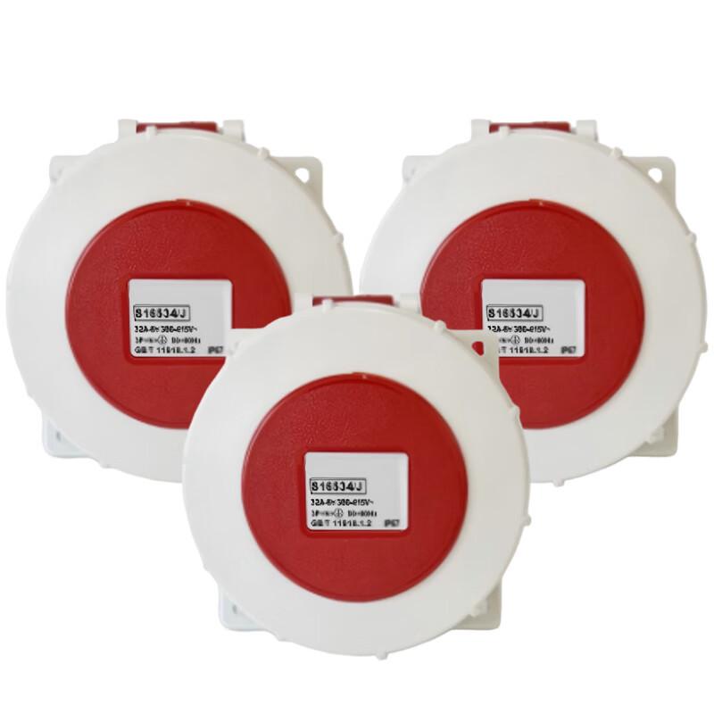 Zhengyuan 32A6H Concealed Industrial Socket
