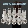 10 Stück 75-5 RG6 F-Typ Kabelstecker Koaxialkabel Schnellverbinder für RG6 Koaxialkabel Installation