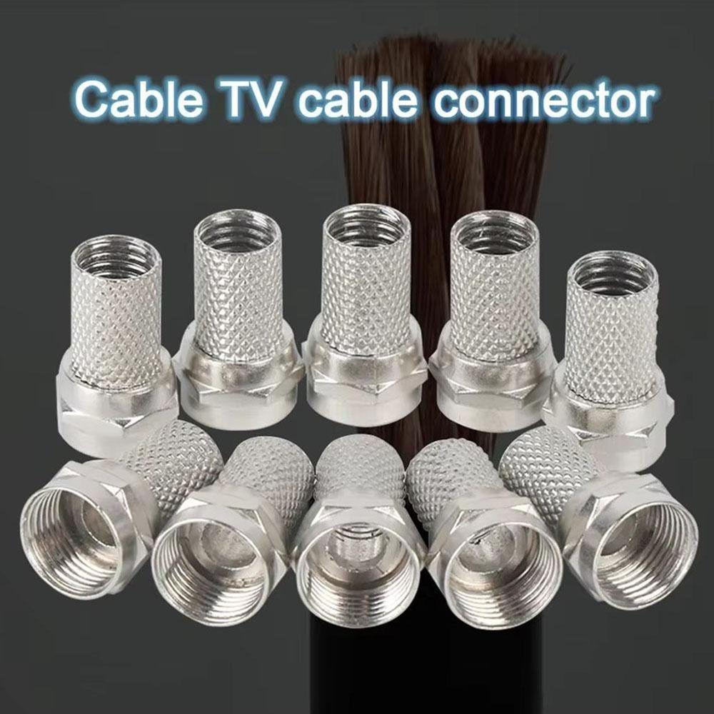 10 Stück 75-5 RG6 F-Typ Kabelstecker Koaxialkabel Schnellverbinder für RG6 Koaxialkabel Installation