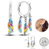 Boucles d'oreilles Attrape-rêves Filet Œil du Diable Souhaits Magnifiques en Argent Sterling 925 Neutre Adaptées aux Fêtes de Fiançailles Bijoux Exquis
