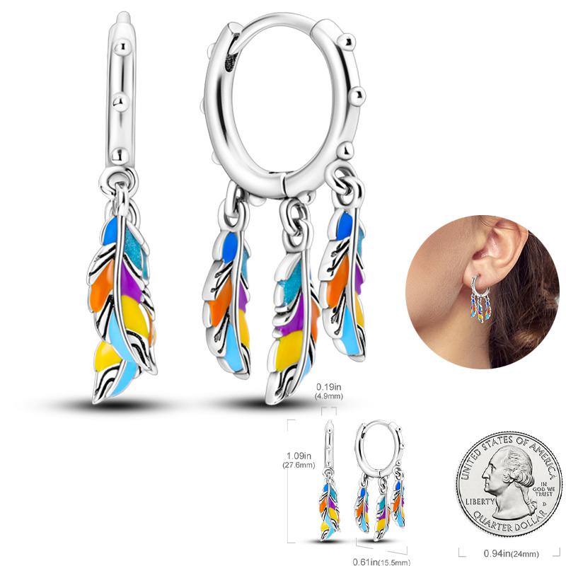 Boucles d'oreilles Attrape-rêves Filet Œil du Diable Souhaits Magnifiques en Argent Sterling 925 Neutre Adaptées aux Fêtes de Fiançailles Bijoux Exquis