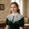 Cape Embroidered Lace Fake Collar Small high collar Double-layer Small Shawl Blouse Shoulders Decoration Wraps Doll Lapel Female